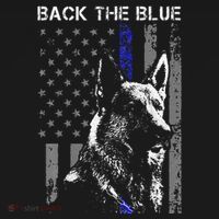 Back The Blue Thin Blue Line Flag K9 German Shepherd Police Women's Hoodie thumb 2