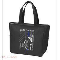 Back The Blue Thin Blue Line Flag K9 German Shepherd Police Tote Bag thumb 3
