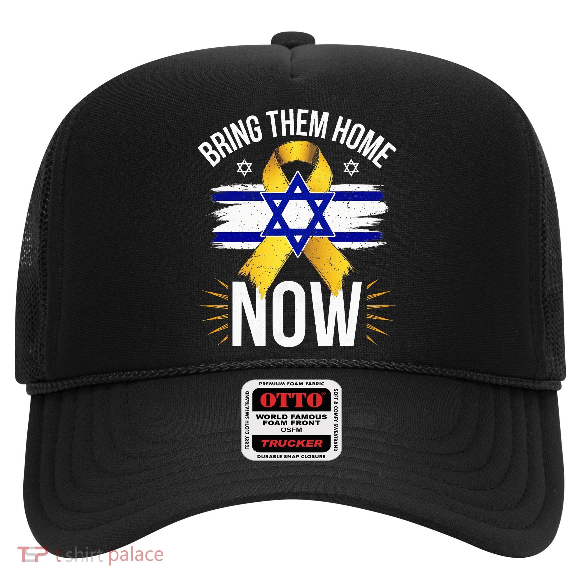 Bring Them Back Home Now Israel Flag Yellow Ribbon Hat