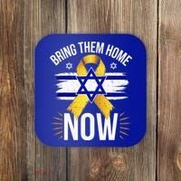 Bring Them Back Home Now Israel Flag Yellow Ribbon Coaster thumb 0