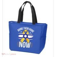 Bring Them Back Home Now Israel Flag Yellow Ribbon Tote Bag thumb 3