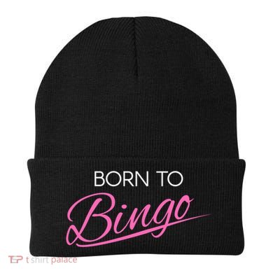 Born To Bingo Retro Gift For Bingo Player Gift Beanie