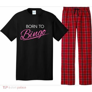 Born To Bingo Retro Gift For Bingo Player Gift Pajama Set