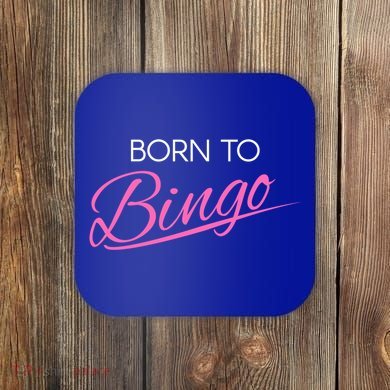 Born To Bingo Retro Gift For Bingo Player Gift Coaster