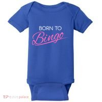 Born To Bingo Retro Gift For Bingo Player Gift Baby Bodysuit thumb 0