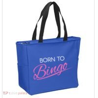 Born To Bingo Retro Gift For Bingo Player Gift Tote Bag thumb 2