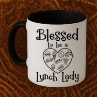 Blessed To Be A Lunch Lady Cafeteria Hero Funny Server Funny Gift Coffee Mug thumb 2