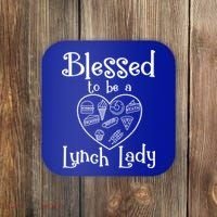 Blessed To Be A Lunch Lady Cafeteria Hero Funny Server Funny Gift Coaster thumb 0