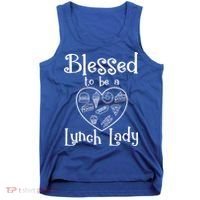 Blessed To Be A Lunch Lady Cafeteria Hero Funny Server Funny Gift Tank Top thumb 0