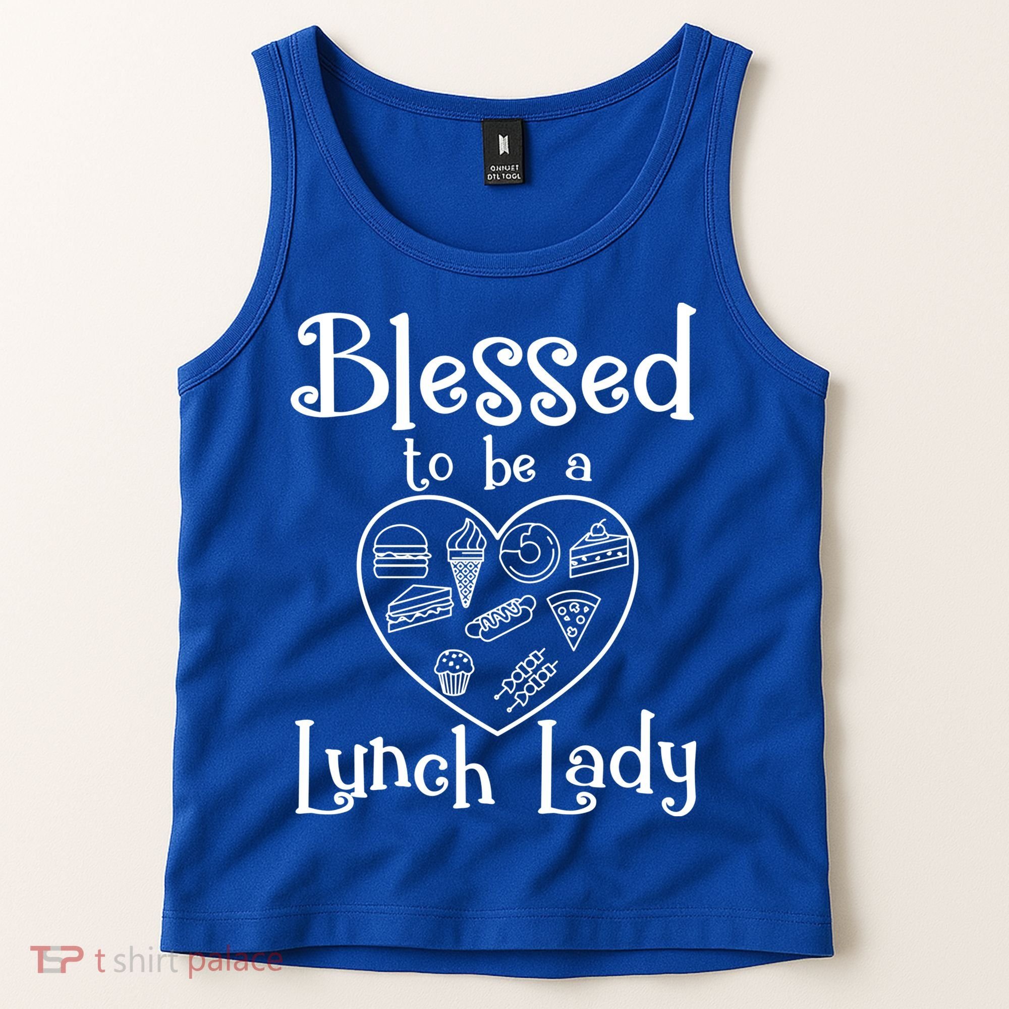 Blessed To Be A Lunch Lady Cafeteria Hero Funny Server Funny Gift Tank Top