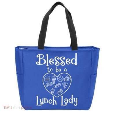 Blessed To Be A Lunch Lady Cafeteria Hero Funny Server Funny Gift Tote Bag