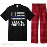 Back The Blue Thin Blue Line American Flag Police Support Pajama Set thumb 0