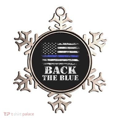 Back The Blue Thin Blue Line American Flag Police Support Ornament
