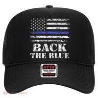 Back The Blue Thin Blue Line American Flag Police Support Hat thumb 0