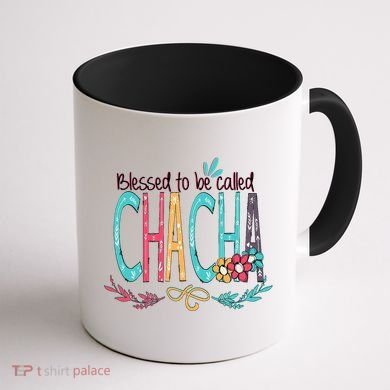 Blessed To Be Called Chacha Colorful Grandma Coffee Mug back