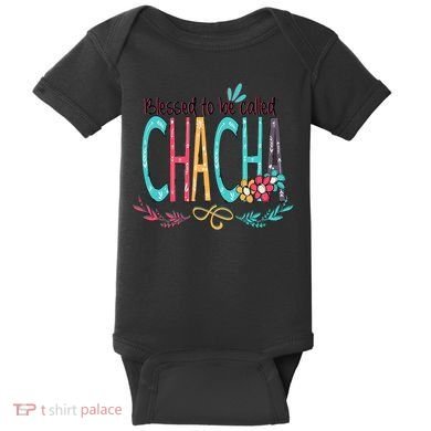Blessed To Be Called Chacha Colorful Grandma Baby Bodysuit