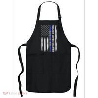 Back The Blue Thin Blue Line Usa Flag Police Lives Matter Apron thumb 0