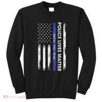 Back The Blue Thin Blue Line Usa Flag Police Lives Matter Sweatshirt thumb 0