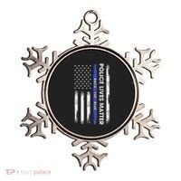 Back The Blue Thin Blue Line Usa Flag Police Lives Matter Ornament thumb 0