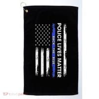 Back The Blue Thin Blue Line Usa Flag Police Lives Matter Golf Towel thumb 0