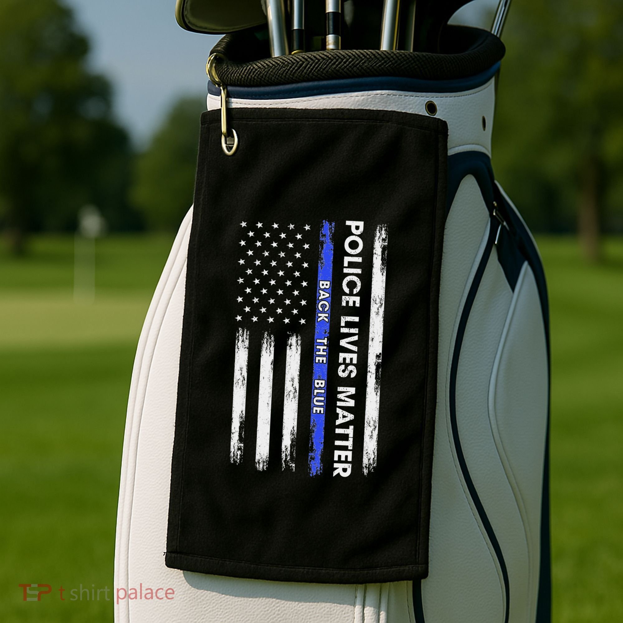 Back The Blue Thin Blue Line Usa Flag Police Lives Matter Golf Towel