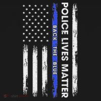 Back The Blue Thin Blue Line Usa Flag Police Lives Matter Kids Sweatshirt thumb 2