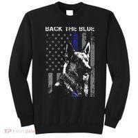 Back The Blue Thin Blue Line Flag K9 German Shepherd Police Sweatshirt thumb 0