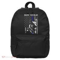 Back The Blue Thin Blue Line Flag K9 German Shepherd Police 16 in Basic Backpack thumb 0