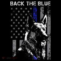 Back The Blue Thin Blue Line Flag K9 German Shepherd Police Mousepad thumb 1