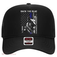 Back The Blue Thin Blue Line Flag K9 German Shepherd Police Hat thumb 0