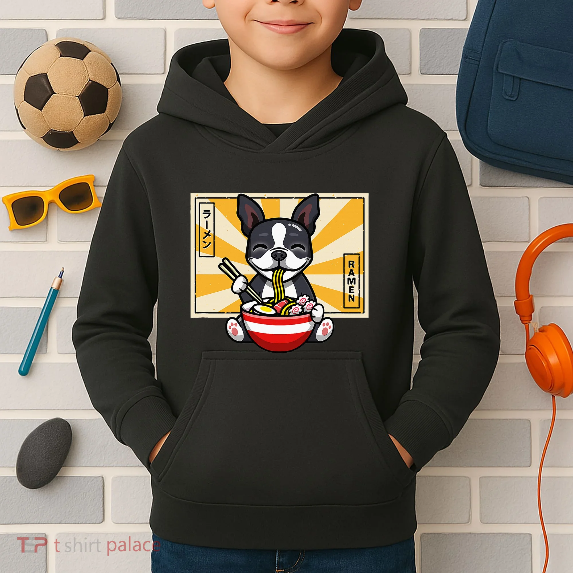 Boston Terrier Kids Hoodie