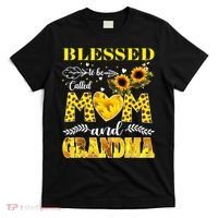 Blessed To Be Called Mom And Grandma Sunflower Mothers Day T-Shirt thumb 0