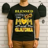 Blessed To Be Called Mom And Grandma Sunflower Mothers Day T-Shirt thumb 6