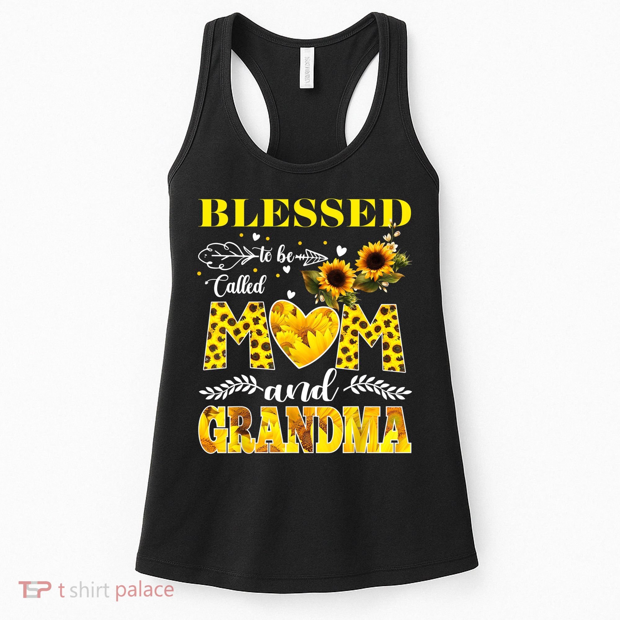 Blessed To Be Called Mom And Grandma Sunflower Mothers Day Women's Tank Top