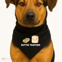 Butter Together Breakfast Butter Toast USA-Made Doggie Bandana thumb 1
