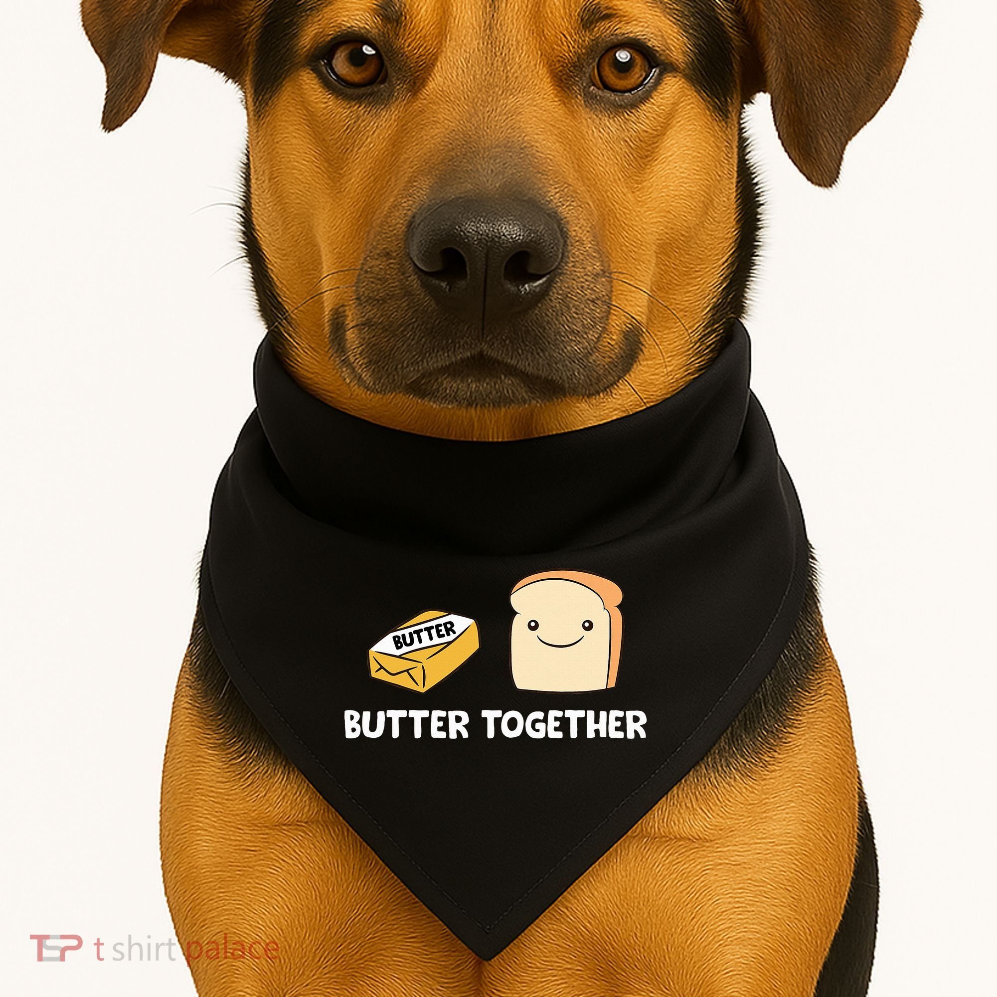 Butter Together Breakfast Butter Toast USA-Made Doggie Bandana