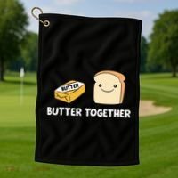 Butter Together Breakfast Butter Toast Golf Towel thumb 1