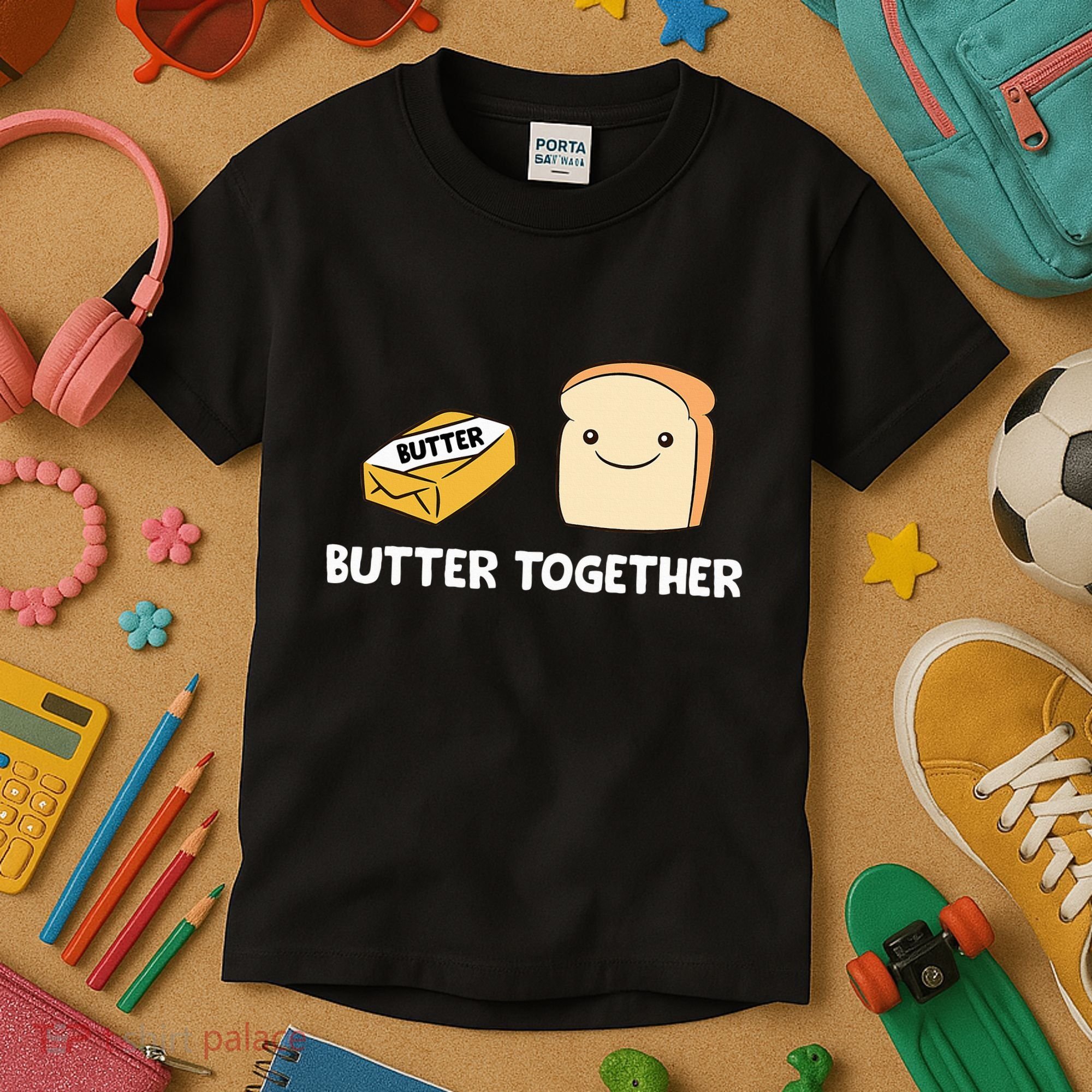 Butter Together Breakfast Butter Toast Kids T-Shirt