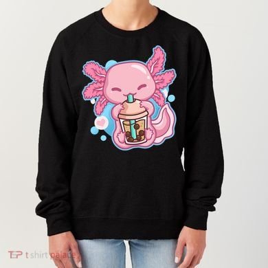 Boba Tea Bubble Tea Milk Tea Anime Axolotl  Women's Sweatshirt