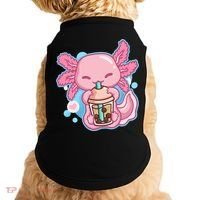 Boba Tea Bubble Tea Milk Tea Anime Axolotl  Doggie Tank thumb 0