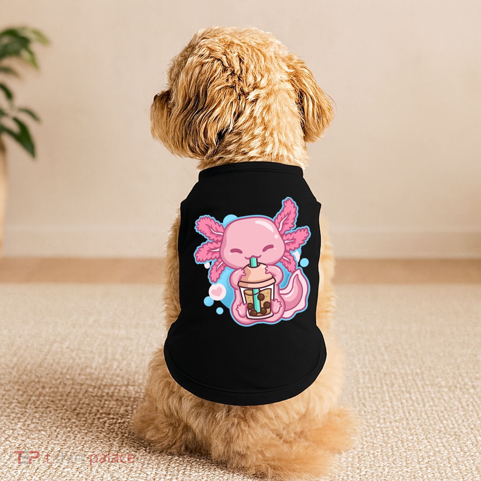 Boba Tea Bubble Tea Milk Tea Anime Axolotl  Doggie Tank