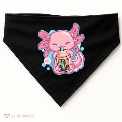 Boba Tea Bubble Tea Milk Tea Anime Axolotl  USA-Made Doggie Bandana