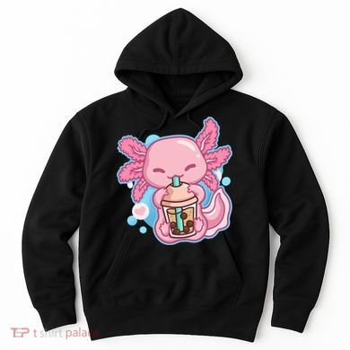 Boba Tea Bubble Tea Milk Tea Anime Axolotl  Hoodie
