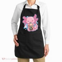 Boba Tea Bubble Tea Milk Tea Anime Axolotl  Apron thumb 2