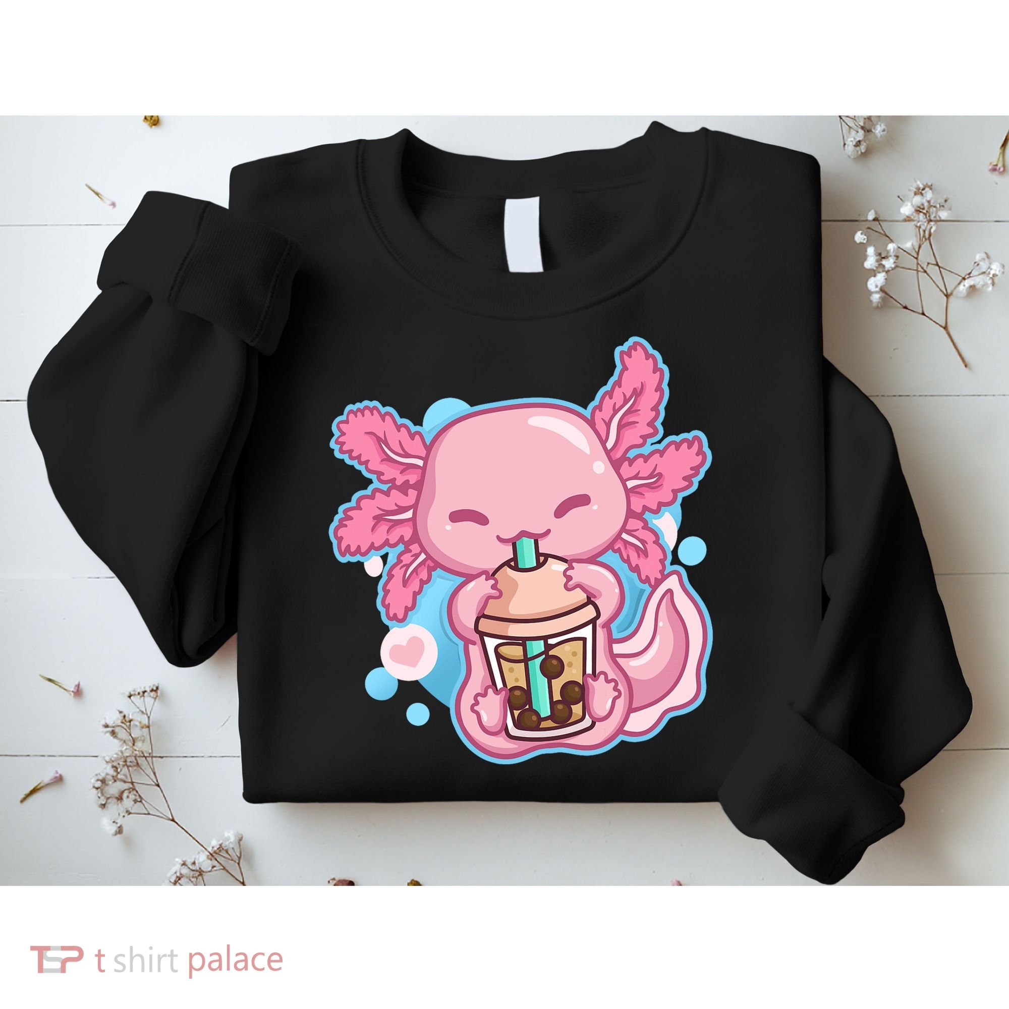 Boba Tea Bubble Tea Milk Tea Anime Axolotl  Sweatshirt