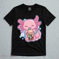Boba Tea Bubble Tea Milk Tea Anime Axolotl  T-Shirt thumb 5