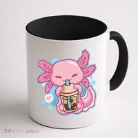 Boba Tea Bubble Tea Milk Tea Anime Axolotl  Coffee Mug thumb 1