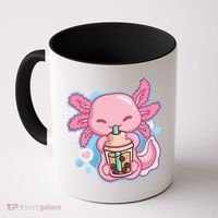 Boba Tea Bubble Tea Milk Tea Anime Axolotl  Coffee Mug thumb 0