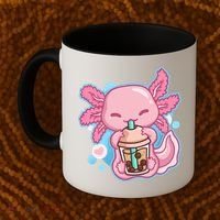 Boba Tea Bubble Tea Milk Tea Anime Axolotl  Coffee Mug thumb 2