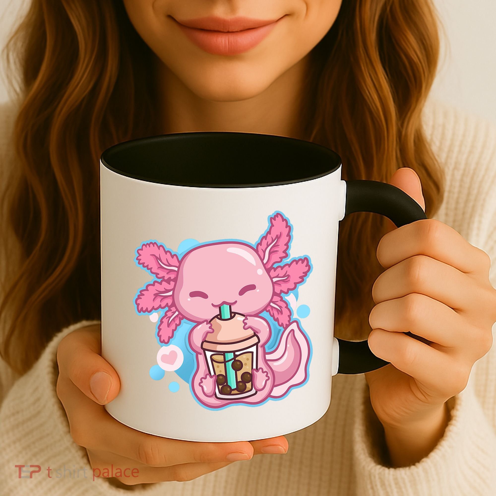 Boba Tea Bubble Tea Milk Tea Anime Axolotl  Coffee Mug